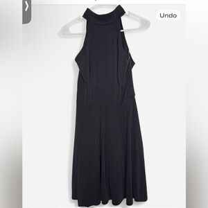 NWOT Altar’d State black halter skater dress size L